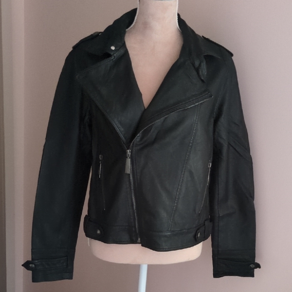 Artis Women's Black Leather Biker Jacket